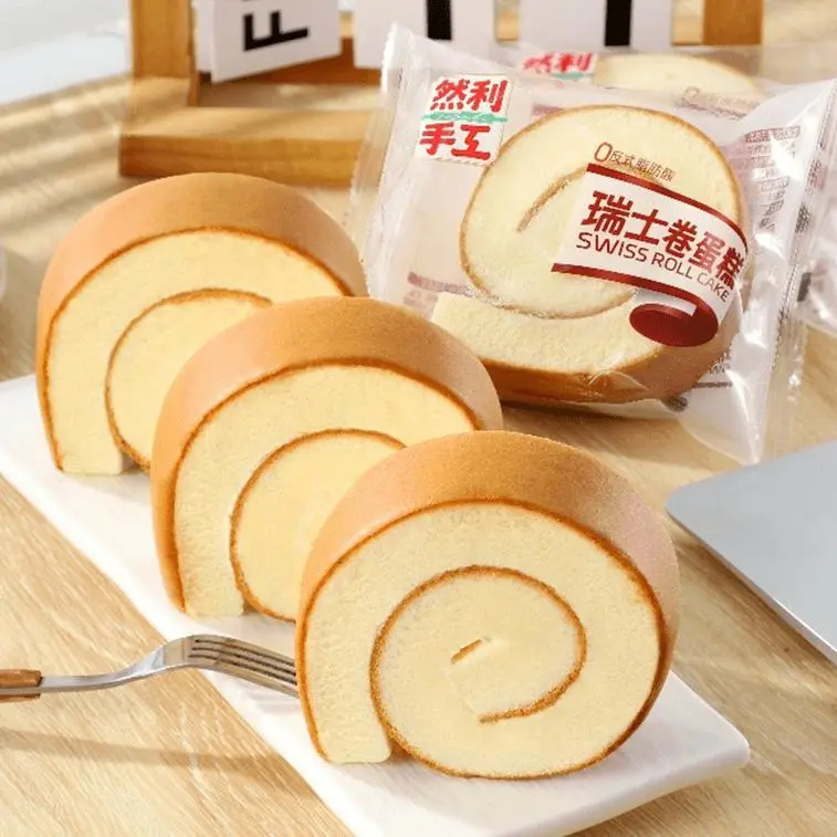 Ranli Swiss Roll Cake With Creamy Filling,3 oz [0 Trans Fat][Product Expiry Date Format: Month/Day/Year] Nata Dessert