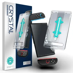 Nintendo Switch 2 Screen Protector 7.9 Inch 2025 Model Tempered Glass 9H Hardness Anti-Scratch Bubble-Free with Auto-Installation Frame Ultra HD Clear Touch Sensitive