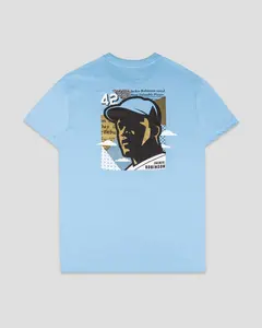 Jackie Robinson Front Page T-Shirt - Light Blue