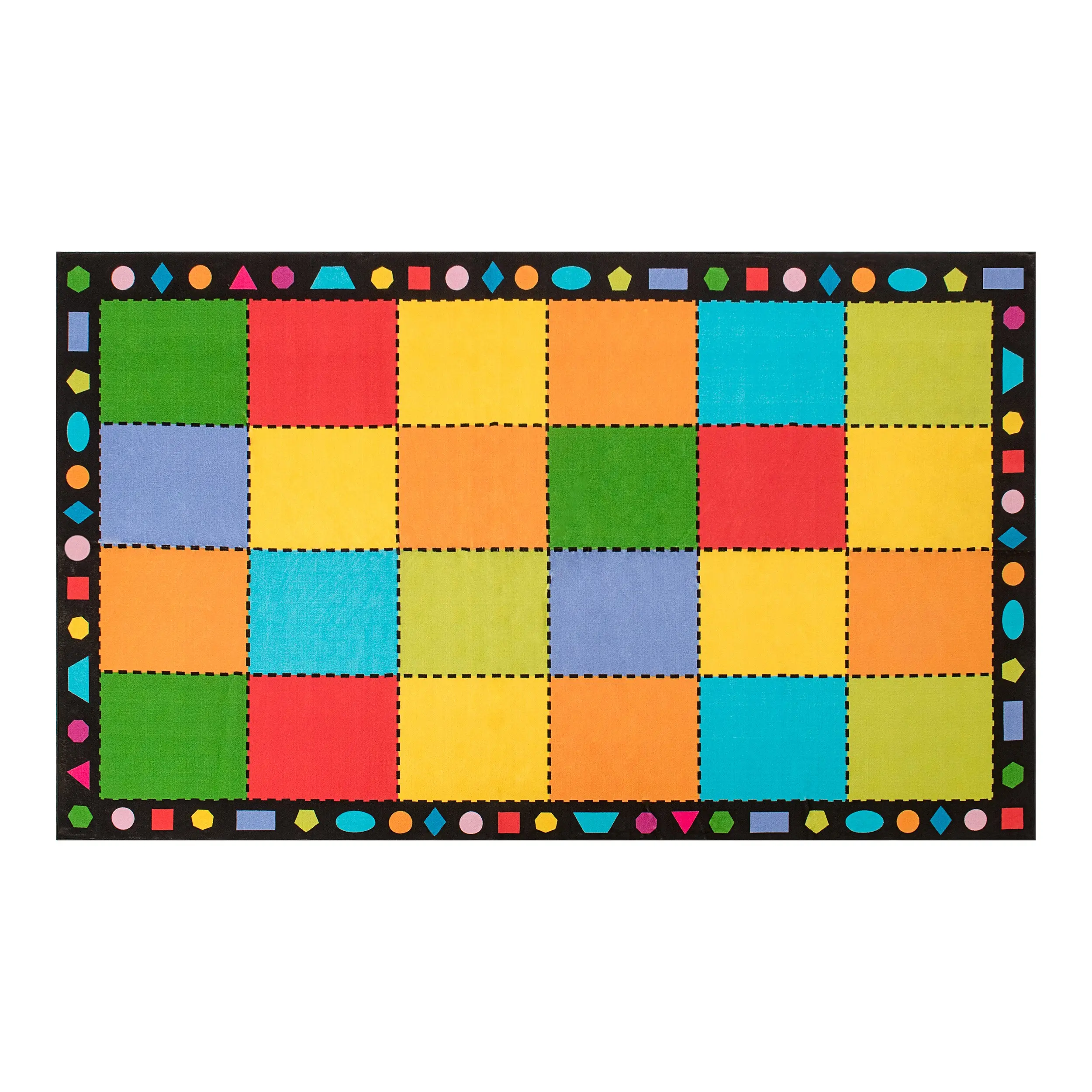 Booooom Jackson Classroom Rug 7.5x13ft Large Carpet Elementary Suitable for Rainbow/Colorful Classroom Theme