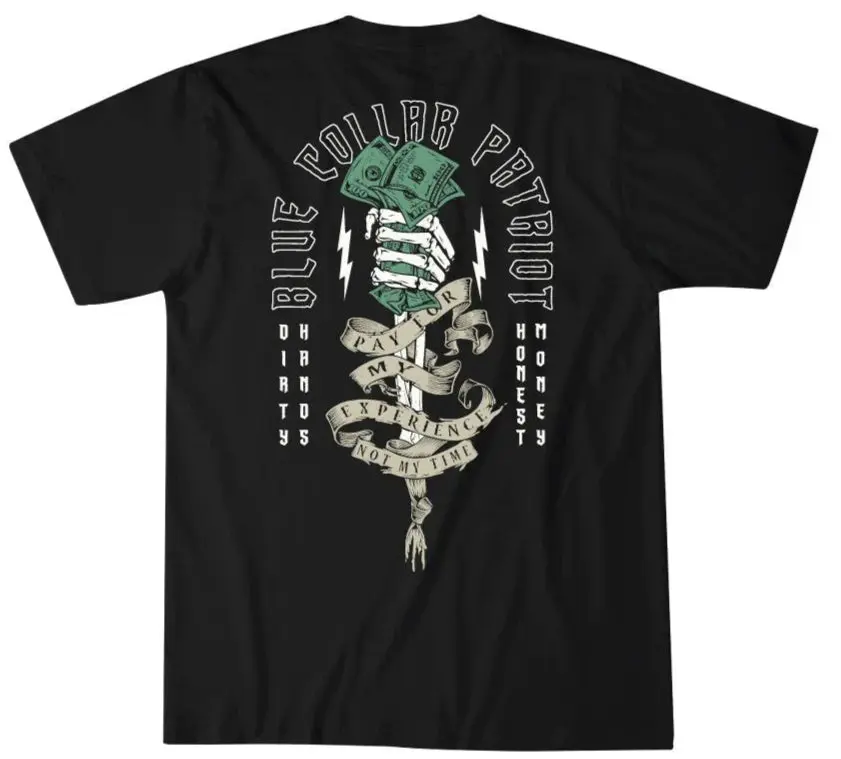 Howitzer Men's Original Cotton Round Neck Shortsleeve Graphic Jersey T-Shirt - Menswear Clothes, Currency Tee, Firefighters, Branded Label, Charity Support, Hand-Drawn Art, Double Needle, Fitted, Pull-On, American-Theme Top