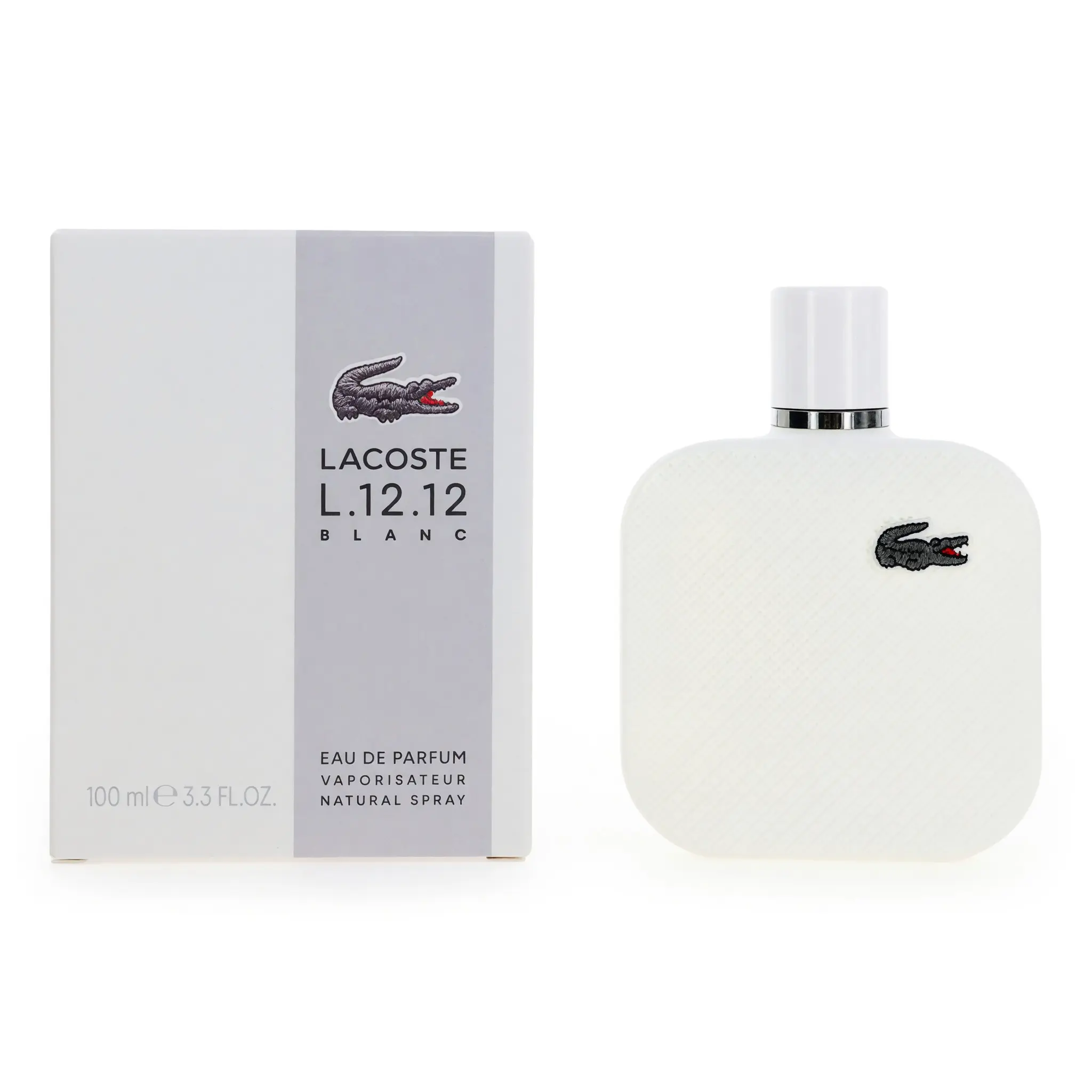 Lacoste L.12.12 White Blanc by Lacoste, 3.3 oz EDP Spray for Men - Cedarwood Scented, Citrus Aromatic Woody, Floral Wood Fragrance with Rosemary, Invigorating Modern Versatile Perfume Aroma Scent