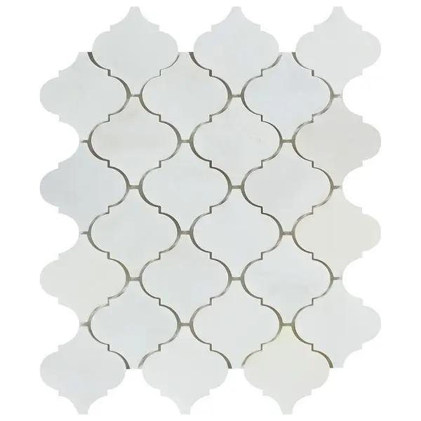 Calacatta Prestige (Asian Statuary) Lantern 12x12 Polished/Honed Mosaic Tile