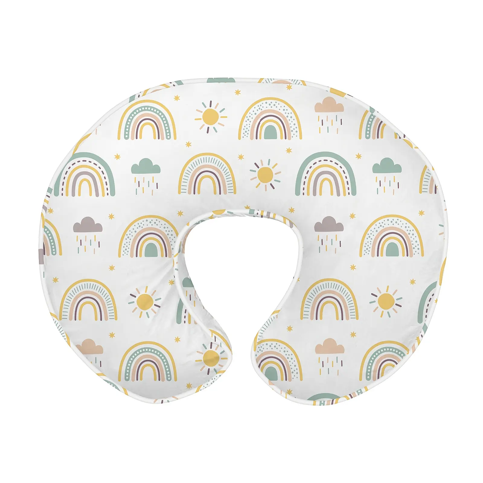 Nursing Pillow, Breastfeeding Pillow for Moms, Ergonomic Nursing Essentials for Bottle and Breastfeeding with Cover and Breathable Filling, Feeding Support Pillow 0-12 Months, Multifunctional Support Cushion for Travel