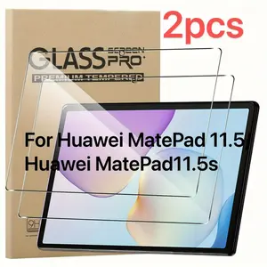 2-piece set suitable for Huawei MatePad 11.5 2025/MatePad 11.5s screen protector, transparent tempered glass high sensitivity and high hardness protector, tablet accessories