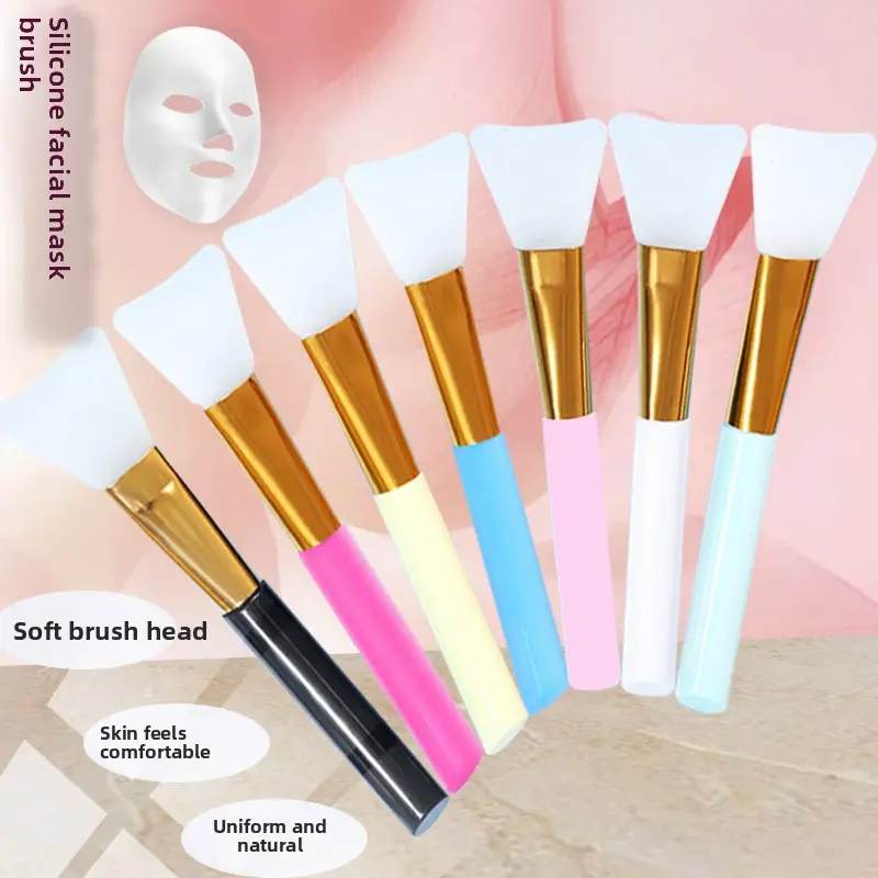 Silicone Facial Mask Brush Soft Makeup Beauty Tool Face Mask Applicator Spa Skincare Tool Facial Care Tools for Mask Mixing & Even Application Soft Flexible Beauty Brush for Home Skin Care & Daily Beauty Routine Beauty Equipment