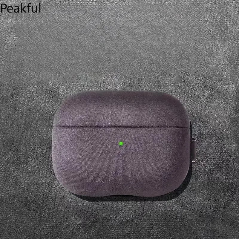 Leather & Alcantara Protective Case for AirPods Pro 3 — Luxurious Full-Coverage Cover, Drop-Resistant & Scratch-Proof, Bluetooth Earphone Accessory