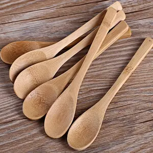 6pcs Wooden Spoon Set, Long Handle, Durable Kitchen Utensils for Coffee, Honey, Ice Cream & Desserts, Anti-Scald, Material