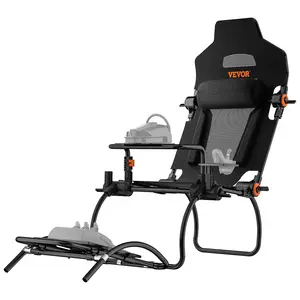 【Summervibes】VEVOR Racing Wheel Stand Foldable For G923/G920/G29,  , Steering Wheel Stand & Foot Pedal Angle Adjustable,Portable Steel Driving Simulator Cockpit-Thrustmaster T248P, GT/Formula Mode Large Size