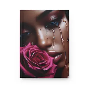 B.M.D TEARS that grew the ROSE Hardcover Journal Matte (edition 1 pink)
