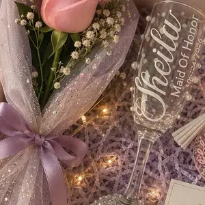 Personalized Champagne glass