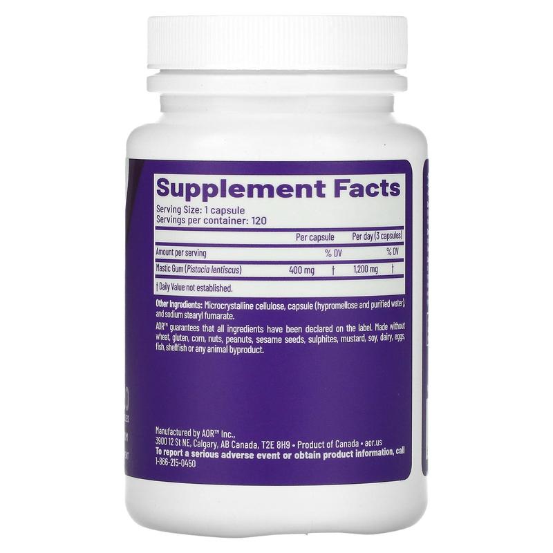 Advanced Orthomolecular Research AOR Mastica Chios, 400 mg , 120 Capsules