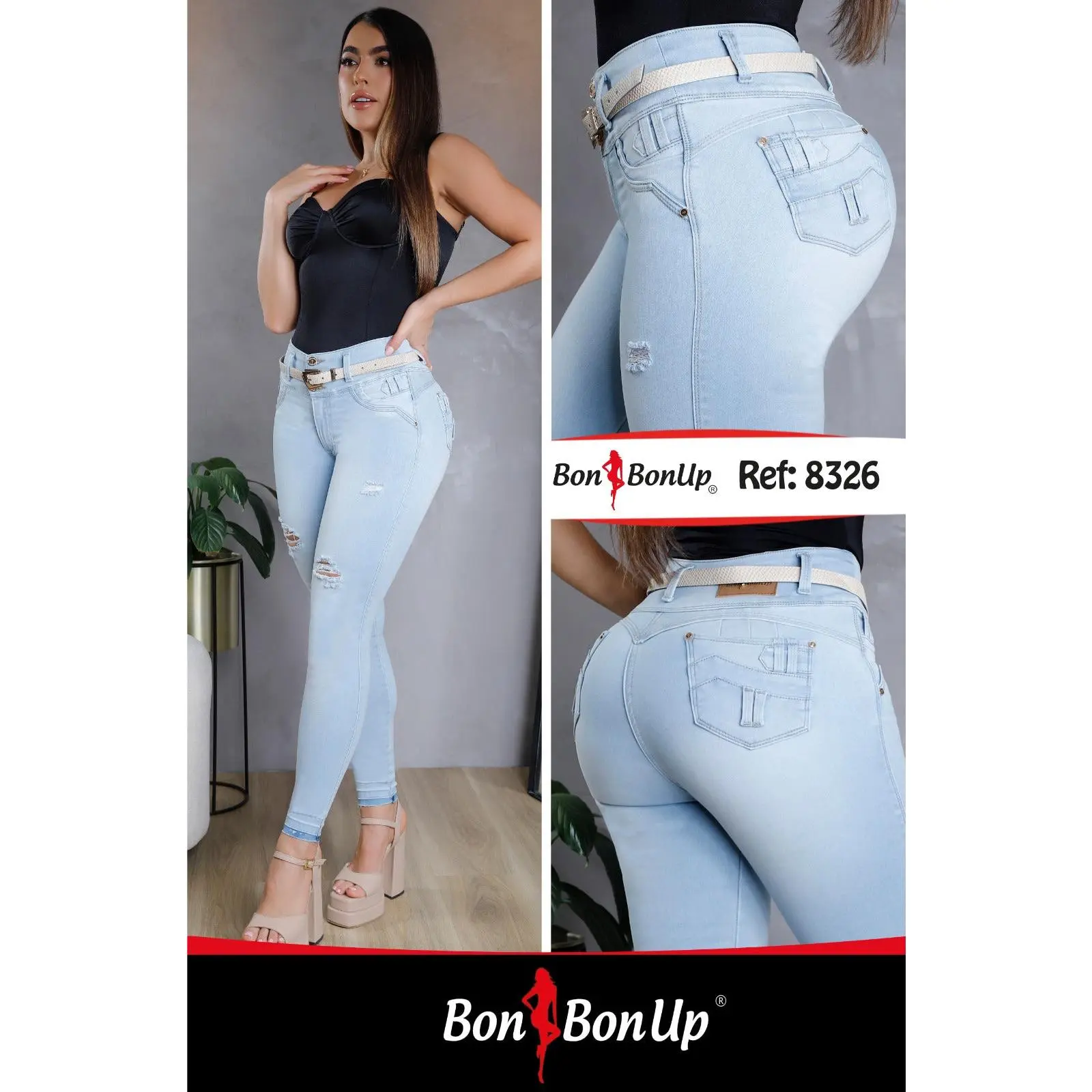 8326 BUTT-LIFT JEANS BY BON BON UP