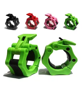 2” Olympic Barbell Clamps – Quick Lock Collars with Anti-Slip Rubber Pads, Heavy-Duty Nylon, 4 Trendy Colors – Upgrade Your Gym Gear