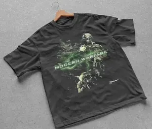2009 Call of Duty Modern Warfare 2 IW Promo Vintage Unisex Black T-Shirt