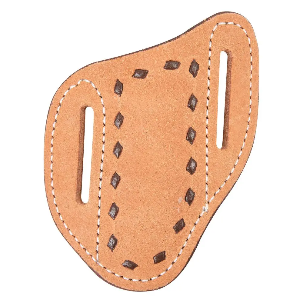 Martin Saddlery Buckstitch Roughout Leather Angled Large Folding Knife Scabbard