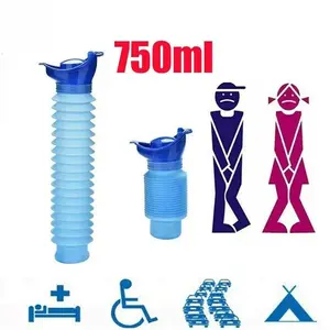 Emergency Urinal, Collapsible Portable Urine Bottle, Outdoor Travel Urine Bag for Adults & Kids, Portable Toilet Ideal for Car Trips, Camping, Hiking, Potty Training & Survival, Collapsible Urinals