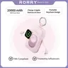 RORRY CharmGo 20000mAh Portable Power Bank with Built-in Cables & Keychain – 30W PD Fast Charging for iPhone Apple Watch & Android Travel Essentials Giftideas techvibes