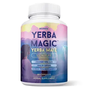 Yerba Magic Capsules – Pure Yerba Mate & 5-in-1 Superblend | Clean Natural Energy | Dietary Supplement | 60 & 120 Capsules Fitness Edible