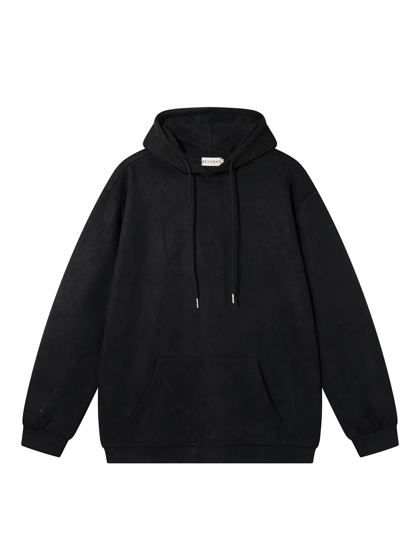 Men's Fall Winter Casual Hooded Sweatshirt, Plain Color Suede Velvet Loose Fit Jacket, Trendy Relaxed Outerwear for Daily Wear