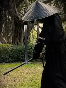 Black Dragon Samurai Style Prop Cosplay Holiday Gift for Boys Decorative Collectible Festival Dress-Up East Asian Style Ornament