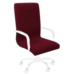 PiccoCasa Stretchable Waterproof Office Chair Cover Medium Burgundy