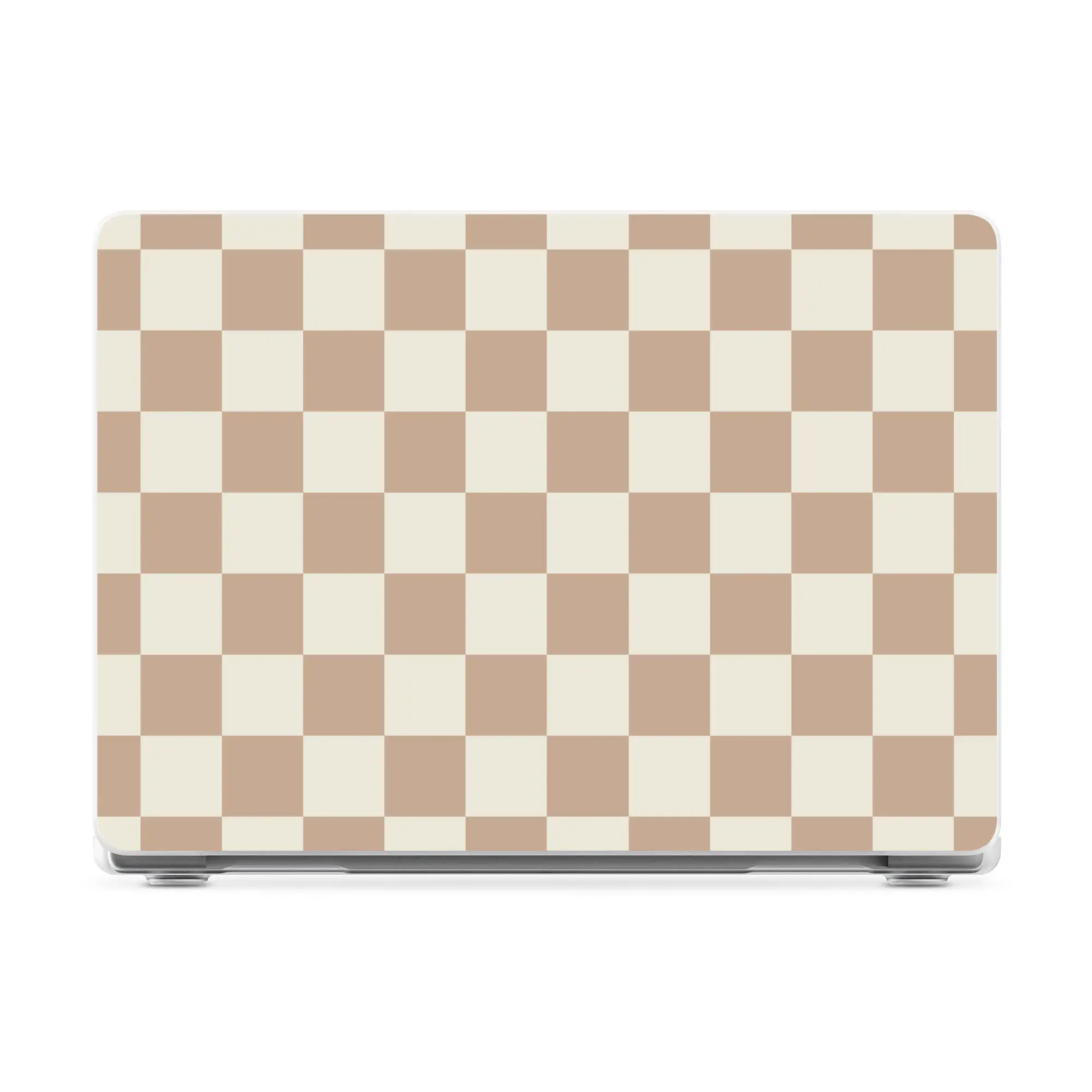 Casely MacBook Case | Fit Check | Neutral Checkerboard Laptop Shell | Snap-on Laptop Shell with Raised Anti-Slip Grip and Bottom Vent Cutouts | Hard Policarbonate Protective Laptop Cover