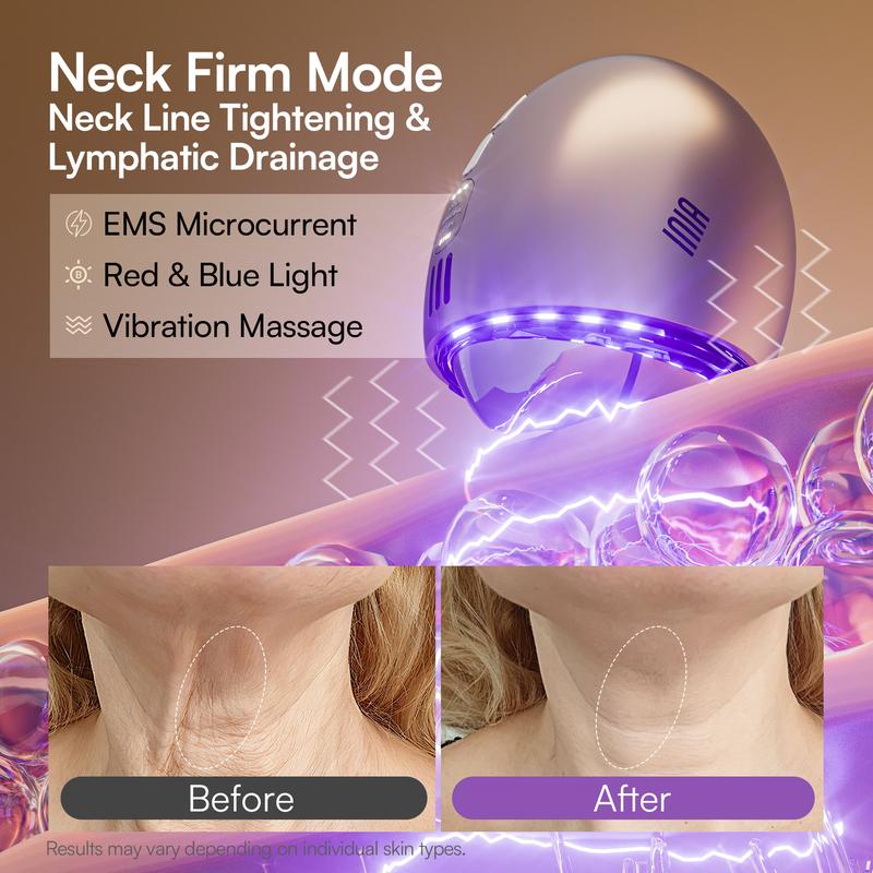 【LIVE EXCLUSIVE】INIA GLACE 7-in-1 Face & Neck Sculpting Device | EMS Microcurrent, Red & Blue Light, Thermal & Cryo Therapy for Lift, Tighten, Lymphatic Drainage & De-Puff, Serum Infusion, Perfect Gift Pick