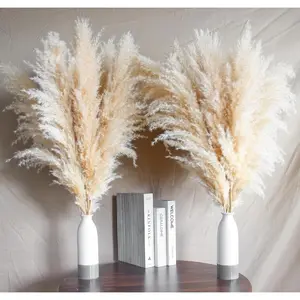 10 Stems 30" inch Dried Pampas Grass Decor Tall, Large Pompas Grass, Boho Neutral  Decor Bouquet,  Pampass Grass for Floor Vase Wedding Floral Arrangements Wall Farmhouse Table Decor