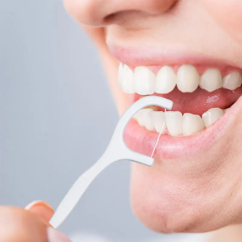 Disposable Dental Floss Picks, Smooth Strong Flosser for Teeth Cleaning & Oral Care, Removes Plaque & Food Debris, Prevents Bad Breath for Adults