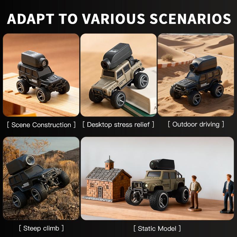 KF32 Alloy Mini Remote Control Car, 1:64 scale RC car/truck, 2.4G wireless design, equipped with a 720P FPV camera and WiFi APP control, USB charging, durable metal construction, suitable for indoor and outdoor play, a great gift for children and adults
