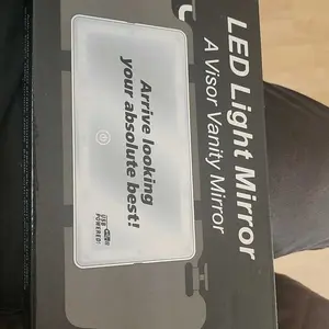 Car Sun Visor Makeup Mirror, LED Touch Screen Adjustable Brightness Auto Interior Makeup HD Mirror, Rechargeable Vanity Mirror,girly car accessories,car stuff