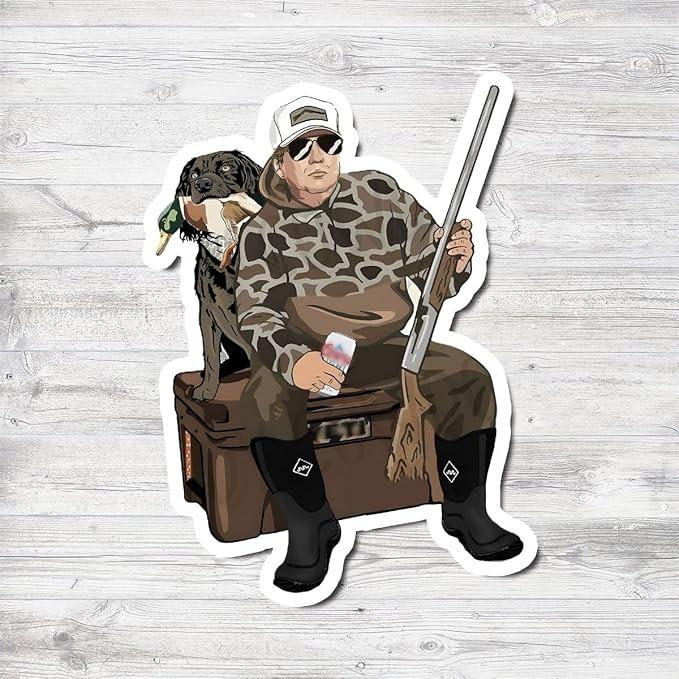 Camo Hunting Sticker, Boykin Spaniel Hunting Dog Decal, Waterproof Outdoor Dog Hunting Sticker For Men, Hunters, Dog Lovers