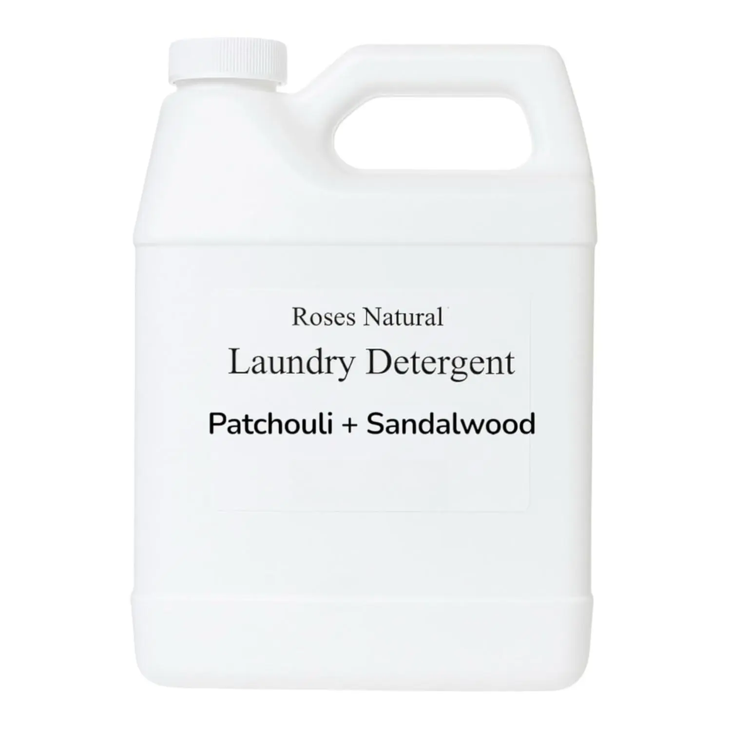 Roses Natural Patchouli + Sandalwood Laundry Detergent - 32 oz Plant-Based Sulfate-Free Soap for Sensitive Skin & Eco-Friendly High-Efficiency Machine Compatible