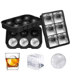 Food-grade silicone ice cube set, large ice ball whiskey mold, easy to remove and odorless, a magical tool for making home cocktails