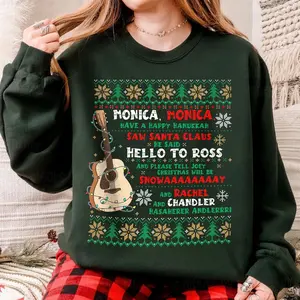 Monica Monica Have A Happy Hanukkah Christmas Gildan Graphic T-Shirt/Sweatshirt/Hoodie – Unisex Gift for Men & Women, Phoebe’s Christmas Song Tshirt, Friends Movie Sweater, Christmas Movie Fan Gift L5E