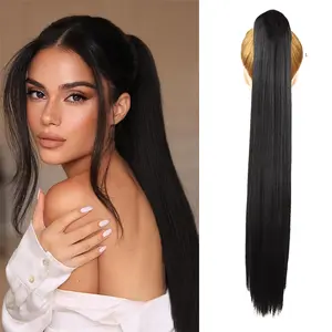 VOSILK Claw Ponytail Extensions Long Straight Ponytails for Women Hairpieces Synthetic Hair Ponytails Extension Clip in Hairpiece