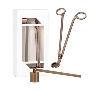 Candle Care Kit | Candle Care Accessory, Wick Trimmer, Snuffer - Brushed Copper or Matte Black