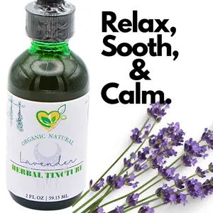 Organic Lavender Tincture – Natural Herbal Relaxation Elixir | Max Strength Liquid Calming Drops | Gluten-Free, GMO-Free, Dairy-Free Wellness Support