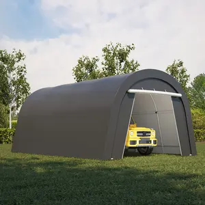 Royalcraft Domed Carport, Portable Garage with 2 Roll up Doors, Heavy Duty Car Canopy Party Tent, All-Season Storage Shelter Shed Carport for Motorcycle, Boat, Truck, or Garden Tools