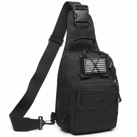Tactical Compact EDC Shoulder Sling Bag for Men - Stylish, Casual, Trendy Crossbody Shoulder Messenger Bag, Multi Functional Durable Adjustable for Camping, Travel, Sport,Stylish Crossbody Bags,Father's Day Gift