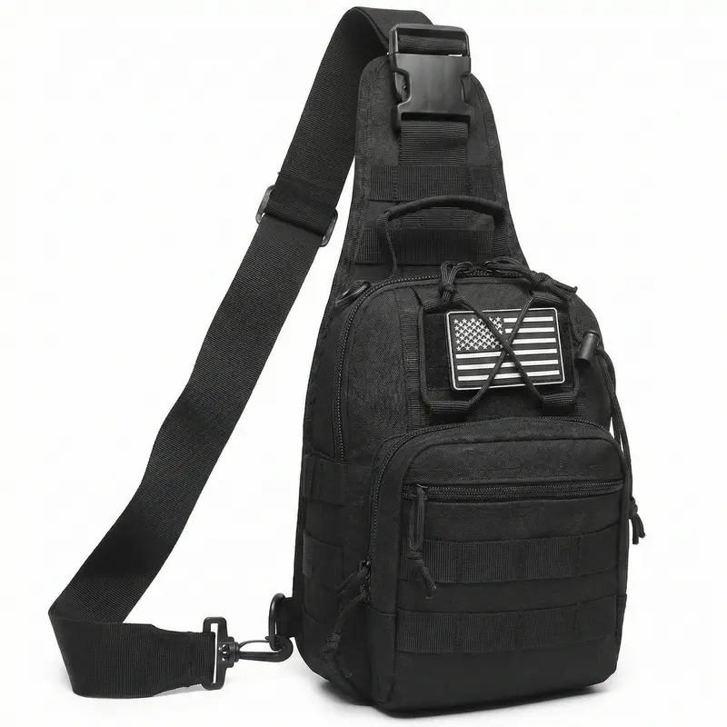 Tactical Compact EDC Shoulder Sling Bag for Men - Stylish, Casual, Trendy Crossbody Shoulder Messenger Bag, Multi Functional Durable Adjustable for Camping, Travel, Sport,Stylish Crossbody Bags,Father's Day Gift