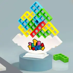 Russian Blocks Game, 1 Box Colorful Blocks Game, Educational Balance Desktop Game, Interactive Toy, Birthday Gift Toy, Desktop Game for Kids, Blocks Tower Game