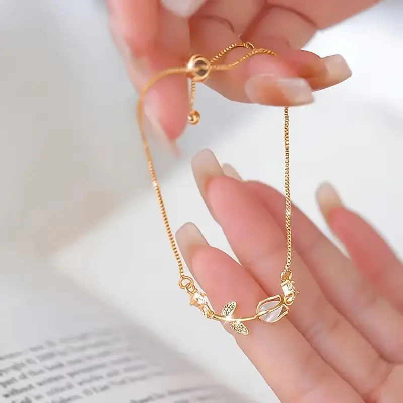 1pc Adjustable Tulip Bracelet, a High-quality Jewelry Upgrade Fashion Accessory, an Elegant Decorative Bracelet Suitable for Everyday Wear, a Decorative Bracelet, and a Women's Fashion Item.