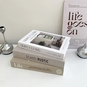 3pcs Realistic Book Decorative Ornaments, Paper Fake Books for Home Desktop, Living Room TV Stand, Modern Minimalist Luxury Interior Decoration Accessories Photography Props