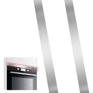 2 count 304 Stainless Steel Sheet Gap Filler, 3" W x 30" L Trim Strip, Self Adhesive Gap Cover for Wall Oven and Microwave Combo, Cooktop, Range Hood (Brushed Nickel)