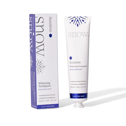 SNOW Nano Hydroxyapatite Whitening Toothpaste | 10% Hydroxyapatite Toothpaste | Fluoride Free for Sensitive Teeth | Vitamin Infused | Enamel Safe Mint