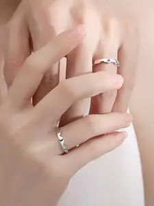 Sun + Moon combination rings, couple matching rings, Valentine's Day gifts, open rings, adjustable sun and moon engagement ring sets, his and hers engagement wedding ring sets, gifts for her/him, couples' engagement gifts, Christmas gifts, anniversary