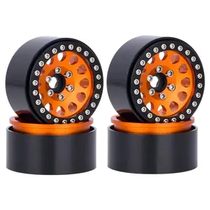 1.9" Aluminum Beadlock Wheels for 1/10 RC Crawler - Compatible with Axial SCX10, Wraith, TRX4, TRX6, D90, Tamiya, Capra （4Pcs ）