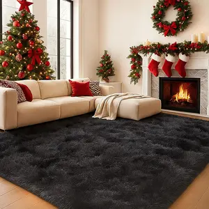 MUGORN Ultra-Soft Fluffy Shag Area Rug for Living Room & Bedroom, 4 Anti-Slip Stickers, 1.77-inch Thick Triple-Layer Design, Modern Minimalist Style, Easy Hand Clean, Fuzzy Rug for Kids Room Home Decor.Top Gift Picks for Valentine's Day